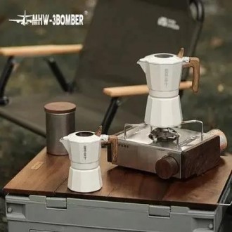 Кофеварка гейзерного типа MHW-3BOMBER Double Valve Moka Pot 1 cup, для кофе, Бел. . фото 6