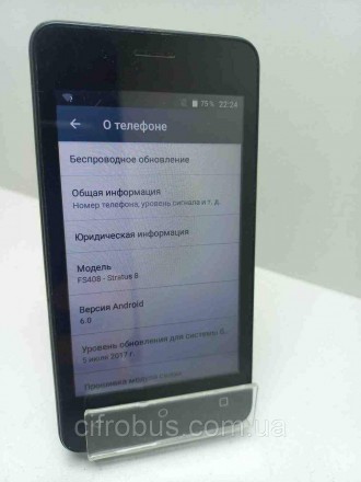 Fly FS408 Stratus 8
смартфон, Android 6.0
підтримка двох SIM-карток
екран 4", ро. . фото 3