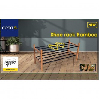 Полиця для взуття Casa Si Shoe Rack Bamboo має мінімалістичний дизайн, що підійд. . фото 3