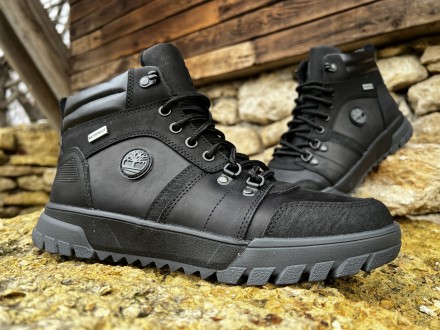 Спортивные кожаные ботинки на меху Timberland Boulder Trail Hiking Black. Киев. фото 1 Спортивные кожаные ботинки на меху Timberland Boulder Trail Hiking Black. Киев. фото 1
