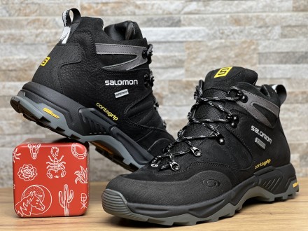 Спортивные кожаные ботинки, кроссовки термо Salomon Contagrip Gore-Tex
Salomon― . . фото 5