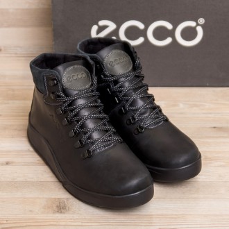 Зимние кожаные спортивные ботинки, кроссовки на меху Nubuck Black
Прочный верх и. . фото 4