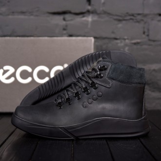 Зимние кожаные спортивные ботинки, кроссовки на меху Nubuck Black
Прочный верх и. . фото 6