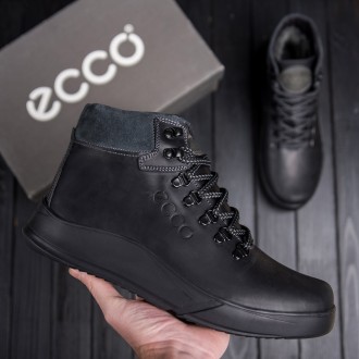 Зимние кожаные спортивные ботинки, кроссовки на меху Nubuck Black
Прочный верх и. . фото 5