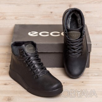 Зимние кожаные спортивные ботинки, кроссовки на меху Nubuck Black
Прочный верх и. . фото 1