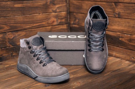 Зимові шкіряні спортивні черевики, кросівки на хутрі Nubuck Grey
Міцний верх із . . фото 5