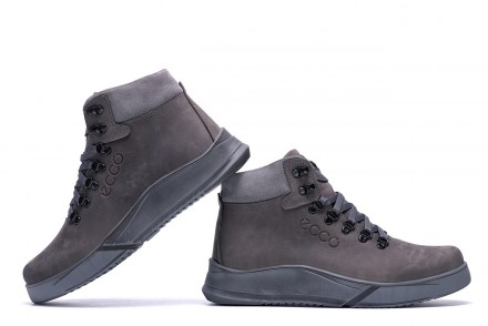 Зимові шкіряні спортивні черевики, кросівки на хутрі Nubuck Grey
Міцний верх із . . фото 7