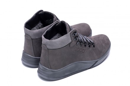 Зимові шкіряні спортивні черевики, кросівки на хутрі Nubuck Grey
Міцний верх із . . фото 6