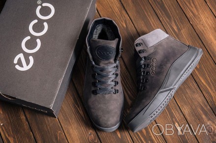 Зимові шкіряні спортивні черевики, кросівки на хутрі Nubuck Grey
Міцний верх із . . фото 1