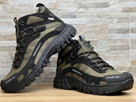 Кроссовки зимние термо  ботинки Merrell Moab Speed Gtx хаки. Киев. фото 1