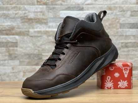 Кросівки термо чоловічі шкіряні Merrell Urban Gore-Tex Brown
Міцний верх із нату. . фото 10