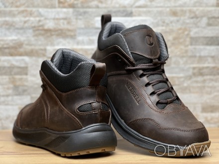 Кросівки термо чоловічі шкіряні Merrell Urban Gore-Tex Brown
Міцний верх із нату. . фото 1