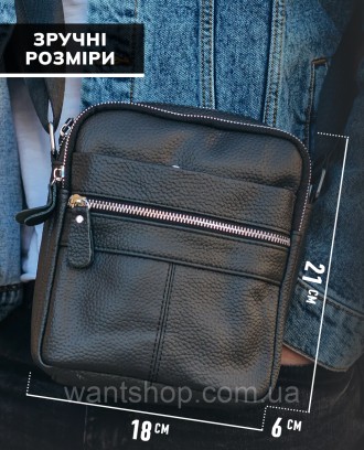 Сумка чоловіча шкіряна через плече Tiding Bag TM-65330
 
Характеристики:
	Матері. . фото 6