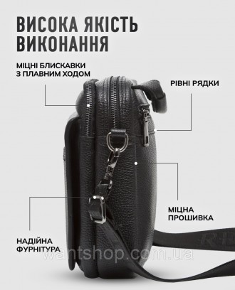 
 
Сумка-барсетка чоловіча шкіряна Tiding Bag TM-47830
 
Характеристики:
	Матері. . фото 6