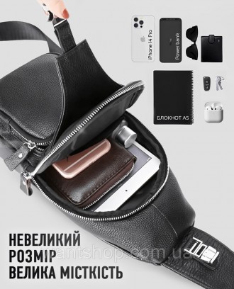 
Мужская сумка-слинг кожаная черная TIDING BAG TM-80887
 
Характеристики:
	Матер. . фото 8