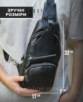 
Мужская сумка-слинг кожаная черная TIDING BAG TM-80887
 
Характеристики:
	Матер. . фото 5