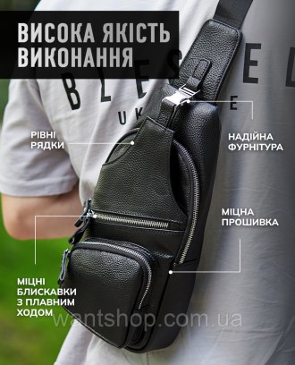 
Мужская сумка-слинг кожаная черная TIDING BAG TM-80887
 
Характеристики:
	Матер. . фото 7