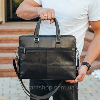 
 
Мужская кожаная сумка портфель для ноутбука черная Tiding Bag TM-66198
 
Хара. . фото 7