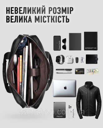 
 
Сумка-портфель чоловіча шкіряна TM-60741 чорна
 
Характеристики:
	Матеріал: н. . фото 10