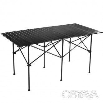 Стол складной для кемпинга и пикника Lesko S5422 153*80*70 Черный (9853-41649)