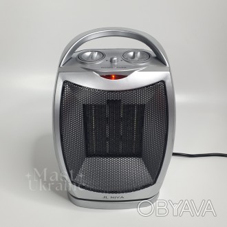 Тепловентилятор керамічний JL NIVA 1500W Silver PTC-905A - евеликий керамічний т. . фото 1