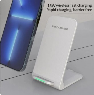 
 
 Бездротовий індукційний зарядний пристрій FAST CHARGE QI 15W Smart Sensor Чо. . фото 3