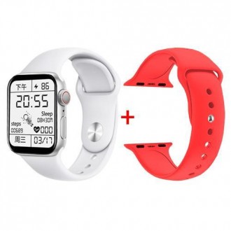 Smart Watch Series 6 Z32 PRO, 44mm Aluminium, 2 ремешка, red/white. . фото 4