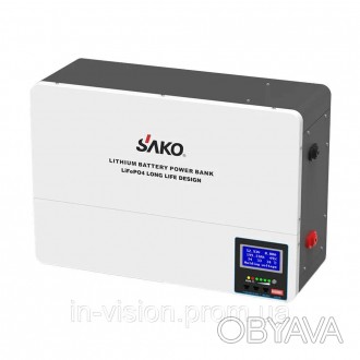 Комплект резервного живлення Sako: гібридний інвертор 6.5kVA/6.2kW SUNON V 48V+1. . фото 1