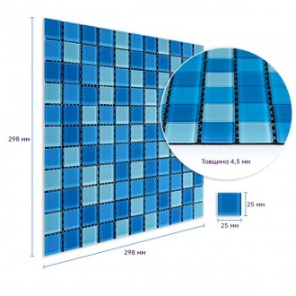 Скляна плитка на клейовій основі
Опис: Скляна мозаїка — це елегантний декоративн. . фото 4