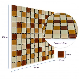 Скляна плитка на клейовій основі
Опис: Скляна мозаїка — це елегантний декоративн. . фото 4