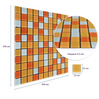 Скляна плитка на клейовій основі
Опис: Скляна мозаїка — це елегантний декоративн. . фото 4