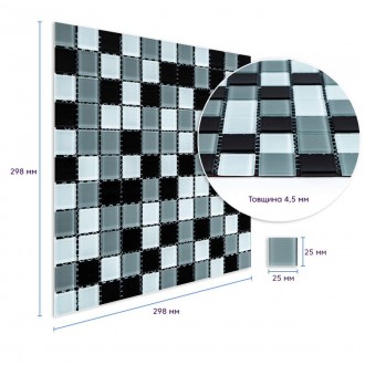 Скляна плитка на клейовій основі
Опис: Скляна мозаїка — це елегантний декоративн. . фото 4
