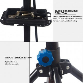 Стальная телескопическая стойка для ремонта велосипеда, складная подставка для р. . фото 4