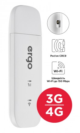 Netw.a ERGO W023-CRC9 3G/4G (cat4) USB Wi-Fi router +ant.connector. Киев. фото 1 Netw.a ERGO W023-CRC9 3G/4G (cat4) USB Wi-Fi router +ant.connector. Киев. фото 1