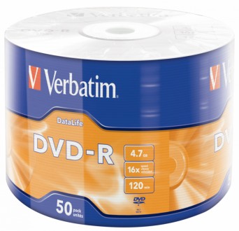 Диск Verbatim DVD-R 4,7Gb 16x DATA LIFE Tape Wrap 50 pcs (43791). Київ. фото 1 Диск Verbatim DVD-R 4,7Gb 16x DATA LIFE Tape Wrap 50 pcs (43791). Київ. фото 1