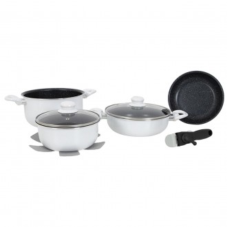 Набор посуды Gimex Cookware Set induction 7 предметів White, 6977221. Кременчук. фото 1 Набор посуды Gimex Cookware Set induction 7 предметів White, 6977221. Кременчук. фото 1