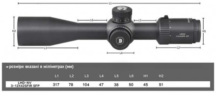 Прицел оптический Discovery Optics LHD-NV 3-12x42 SFIR SFP (30 мм, подсветка)
Di. . фото 9