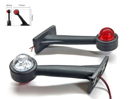 Фонарь габаритный прицепа комплект левый+правый (рожок) LED YD-0010. Запорожье. фото 1 Фонарь габаритный прицепа комплект левый+правый (рожок) LED YD-0010. Запорожье. фото 1