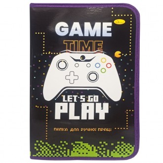 Папка для ручного труда на молнии А4 "Game time lets go play" АП-1002-7. Рогатин. фото 1 Папка для ручного труда на молнии А4 "Game time lets go play" АП-1002-7. Рогатин. фото 1