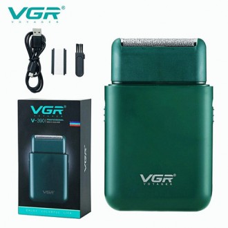 Електробритва VGR V-390 GREEN шейвер для сухого та вологого гоління, Waterproof, висувний тример. Київ. фото 1 Електробритва VGR V-390 GREEN шейвер для сухого та вологого гоління, Waterproof, висувний тример. Київ. фото 1