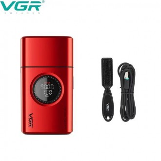 Електробритва VGR V-377 RED шейвер, подвійне лезо, регулювання потужності 7000-9000 RPM, LED display. Київ. фото 1 Електробритва VGR V-377 RED шейвер, подвійне лезо, регулювання потужності 7000-9000 RPM, LED display. Київ. фото 1