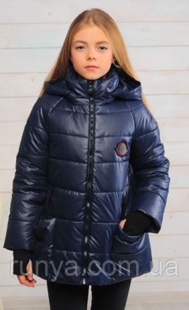 Куртка демисезон на девочку «Анабель». Модель с длинными рукавами, в которые вши. . фото 4