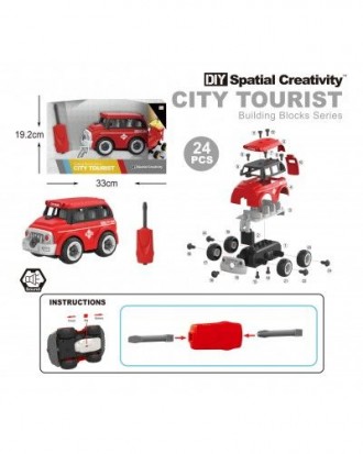 Дитяча іграшка автомобіль - конструктор автобус LM8072-SZ-1 DIY Spatial Creativi. Кропивницкий. фото 1 Дитяча іграшка автомобіль - конструктор автобус LM8072-SZ-1 DIY Spatial Creativi. Кропивницкий. фото 1
