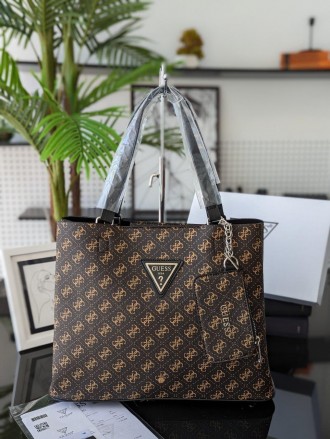 Сумка Guess шопер коричневий. Київ. фото 1 Сумка Guess шопер коричневий. Київ. фото 1