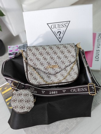 Сумка кросс боді Guess 2 в 1 сірий. Київ. фото 1 Сумка кросс боді Guess 2 в 1 сірий. Київ. фото 1