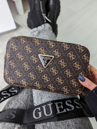 Сумка Guess кросс-боді міні лого коричневий. Київ. фото 1 Сумка Guess кросс-боді міні лого коричневий. Київ. фото 1