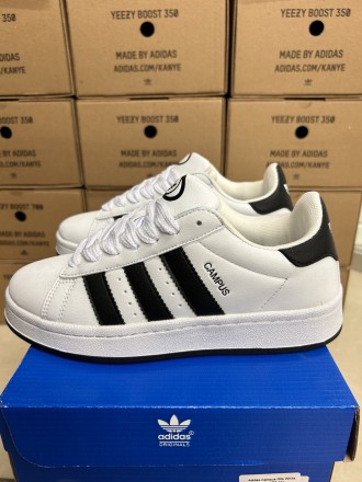 Кросівки Adidas Campus White Black Люксова якість 41, Білий, Кросівки. Київ. фото 1 Кросівки Adidas Campus White Black Люксова якість 41, Білий, Кросівки. Київ. фото 1