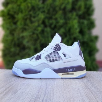 Мужские кроссовки Nike Air Jordan 4 Білі з коричневим. Київ. фото 1 Мужские кроссовки Nike Air Jordan 4 Білі з коричневим. Київ. фото 1