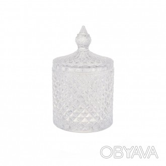 Банка для сыпучих продуктов 300 мл BonaDi Crystal с крышкой стекло арт. 992-281