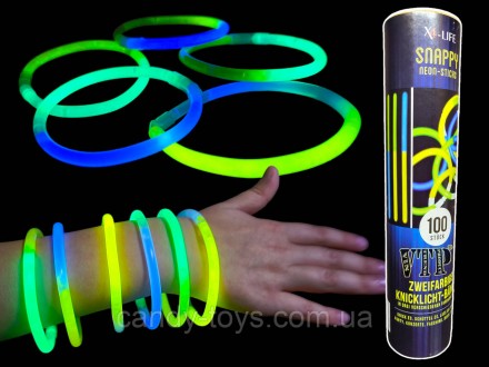 Неоновые браслеты светящиеся палочки Snappy neon-sticks двухцветные 100шт Герман. Винница. фото 1 Неоновые браслеты светящиеся палочки Snappy neon-sticks двухцветные 100шт Герман. Винница. фото 1